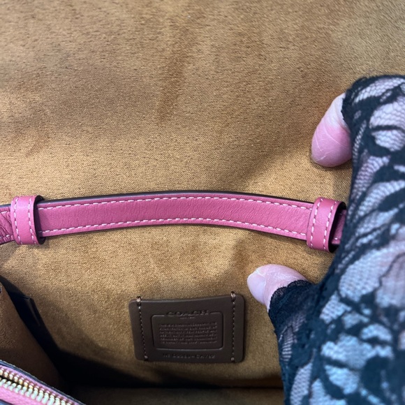 Coach Leather Laser Cut Mini Brynn Crossbody Bag in Rouge - Picture 5 of 12